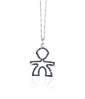 Collana Le Bebé Donna Silhoulette in Oro bianco Zaffiro 0.95 Ct LBB094/M - LBB094/M